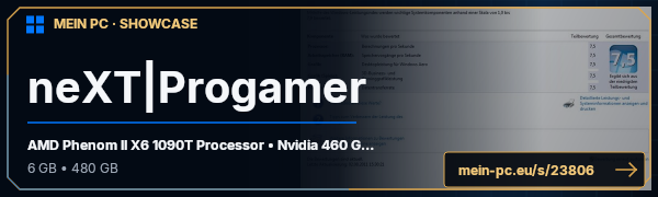 PC-Showcase neXT|Progamer von Kalli auf MEIN PC