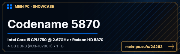 PC-Showcase Codename 5870 von Ra3ieL auf MEIN PC