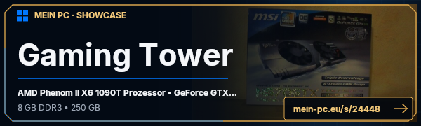 PC-Showcase Gaming Tower  von Fendt939VarioTMS auf MEIN PC
