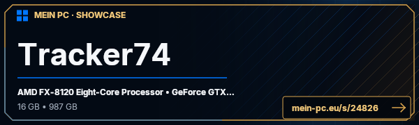 PC-Showcase Tracker74 von Tracker74 auf MEIN PC