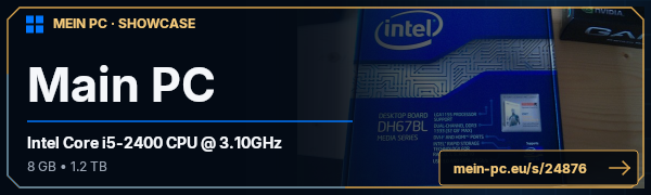 PC-Showcase Main PC von Klemens102 auf MEIN PC