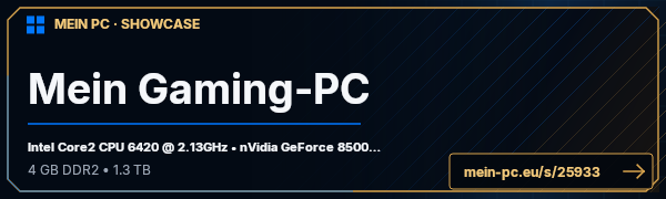 PC-Showcase Mein Gaming-PC von Thunderfall auf MEIN PC