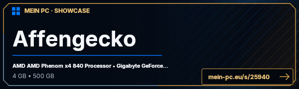 PC-Showcase Affengecko von Affengecko auf MEIN PC