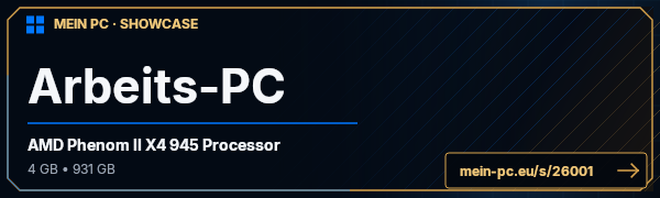 PC-Showcase Arbeits-PC von GerDows auf MEIN PC