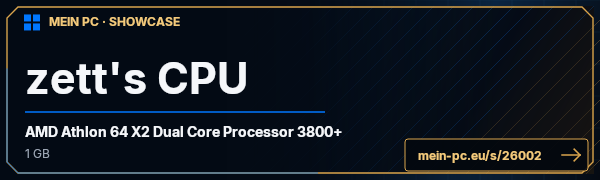 PC-Showcase zett's CPU von zett auf MEIN PC