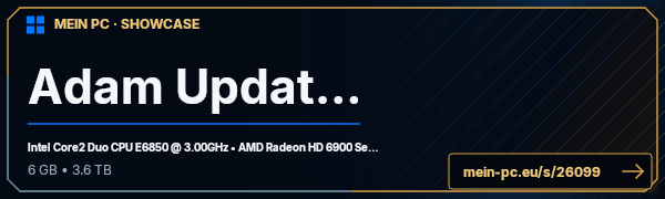 PC-Showcase Adam Update 1 von CG! auf MEIN PC
