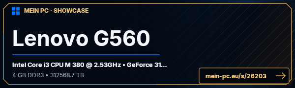 PC-Showcase Lenovo G560 von zibix auf MEIN PC