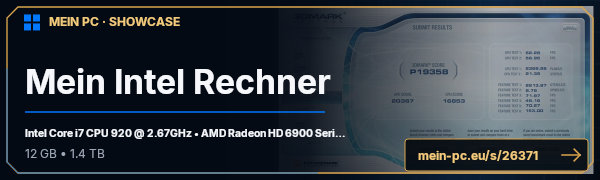 PC-Showcase Mein Intel Rechner von blutsengel auf MEIN PC