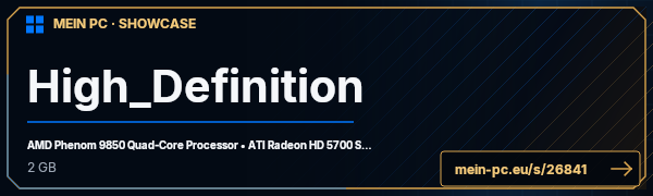PC-Showcase High_Definition von High_Definition auf MEIN PC