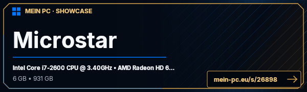 PC-Showcase Microstar von D4NNY16 auf MEIN PC