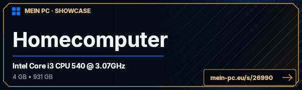 PC-Showcase Homecomputer von xyzmartin auf MEIN PC