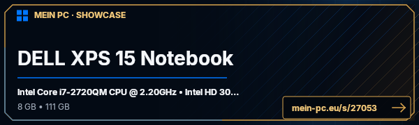 PC-Showcase DELL XPS 15 Notebook von PJF16 auf MEIN PC