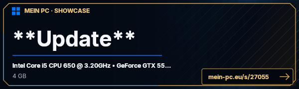 PC-Showcase **Update** von Grandmaster auf MEIN PC