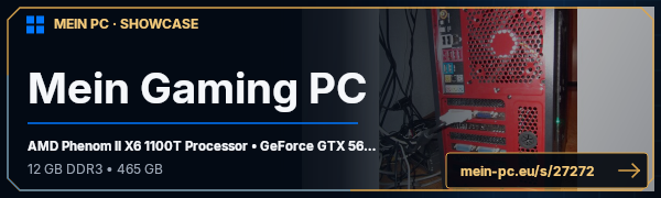 PC-Showcase Mein Gaming PC von andi23mich auf MEIN PC