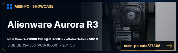 PC-Showcase Alienware Aurora R3 von Taowabou auf MEIN PC