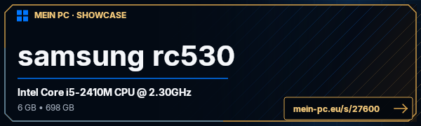 PC-Showcase samsung rc530 von samsung_rc530 auf MEIN PC