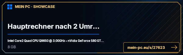 PC-Showcase Hauptrechner nach 2 Umrüstung von patrick24 auf MEIN PC