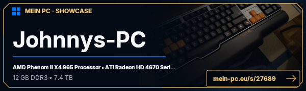 PC-Showcase Johnnys-PC von Johnny B. auf MEIN PC