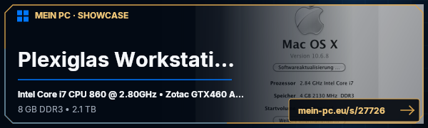 PC-Showcase Plexiglas Workstation von erzgoggel auf MEIN PC