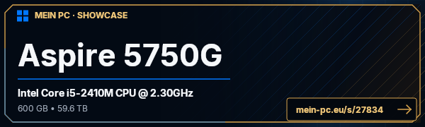 PC-Showcase Aspire 5750G von Lucas7032 auf MEIN PC