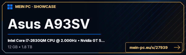 PC-Showcase Asus A93SV von nuzz auf MEIN PC