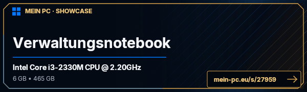 PC-Showcase Verwaltungsnotebook von Nico L. auf MEIN PC