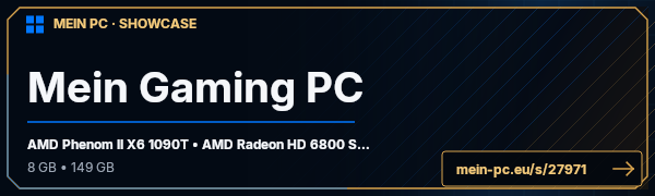 PC-Showcase Mein Gaming PC von lembnau auf MEIN PC