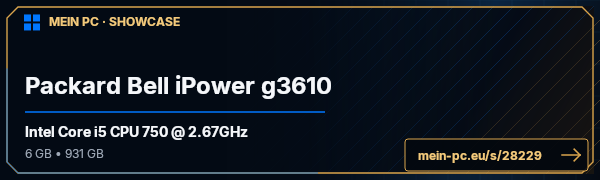 PC-Showcase Packard Bell iPower g3610 von HeLLo Amy auf MEIN PC