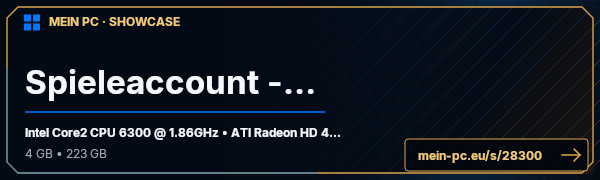 PC-Showcase Spieleaccount - PC von MaikonoSpeed auf MEIN PC