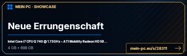 PC-Showcase Neue Errungenschaft von jmr1989 auf MEIN PC