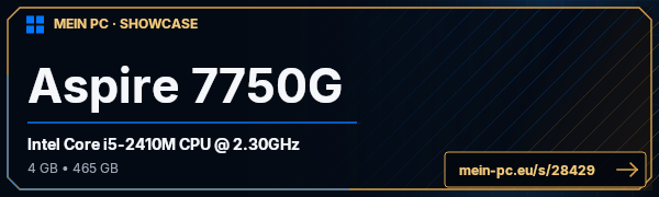 PC-Showcase Aspire 7750G von Okaan61 auf MEIN PC
