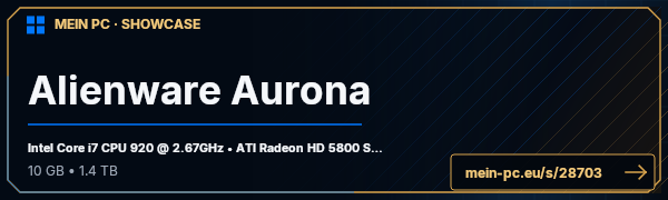 PC-Showcase Alienware Aurona von Gubiii auf MEIN PC