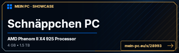 PC-Showcase Schnäppchen PC von CyberKuro auf MEIN PC