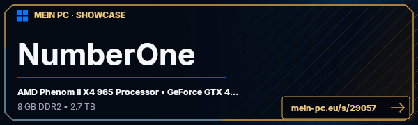 PC-Showcase NumberOne von Ghost14 auf MEIN PC
