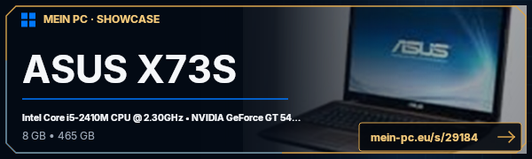 PC-Showcase ASUS X73S von takki7 auf MEIN PC