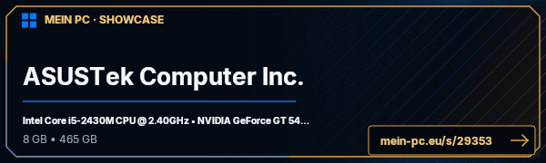 PC-Showcase ASUSTek Computer Inc. von Sanni474 auf MEIN PC