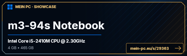 PC-Showcase m3-94s Notebook von m3-94 auf MEIN PC