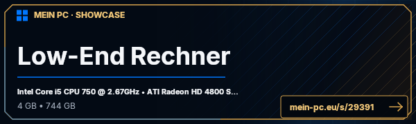 PC-Showcase Low-End Rechner von xRyu auf MEIN PC