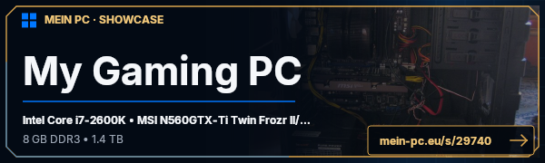 PC-Showcase My Gaming PC von soltscher auf MEIN PC