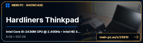 PC-Showcase Hardliners Thinkpad von Hardliner auf MEIN PC