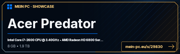 PC-Showcase Acer Predator  von rupmicha auf MEIN PC