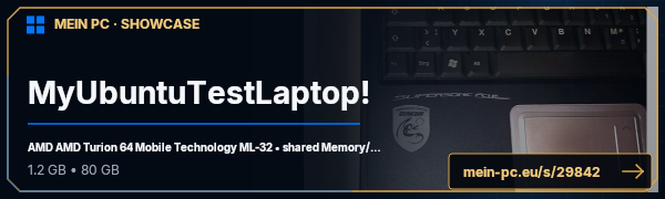 PC-Showcase MyUbuntuTestLaptop! von ThomasAR auf MEIN PC