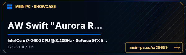 PC-Showcase AW Swift  "Aurora R3" von x|media auf MEIN PC
