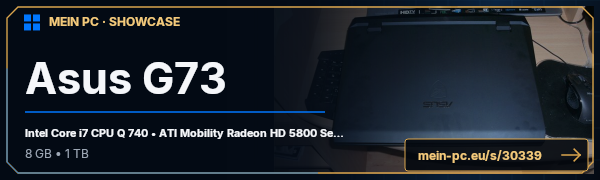 PC-Showcase Asus G73 von Matze- auf MEIN PC