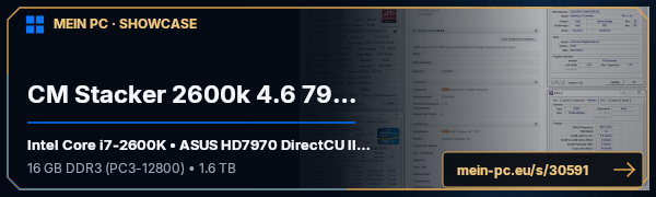 PC-Showcase CM Stacker 2600k 4.6 7970 Top von Trainfield auf MEIN PC