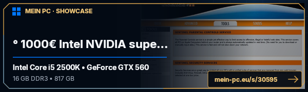 PC-Showcase ° 1000€ Intel NVIDIA super OC von MoPC auf MEIN PC