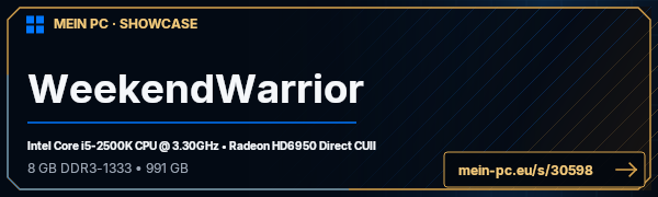 PC-Showcase WeekendWarrior von 9DHartmann auf MEIN PC