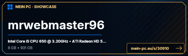 PC-Showcase mrwebmaster96 von mrwebmaster96 auf MEIN PC