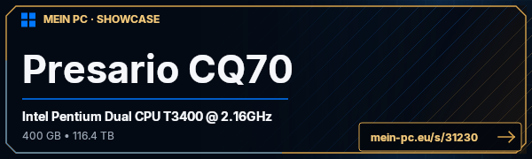PC-Showcase Presario CQ70 von C0dylein auf MEIN PC