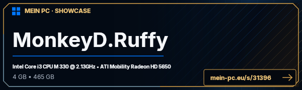 PC-Showcase MonkeyD.Ruffy von NNTERTAiNER auf MEIN PC